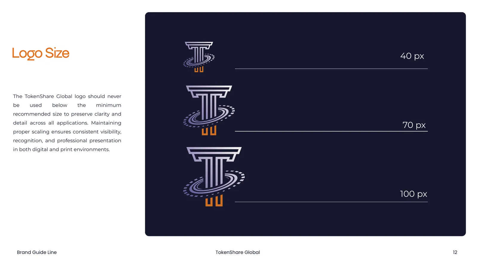 TokenShare Global brand style guide, page 12