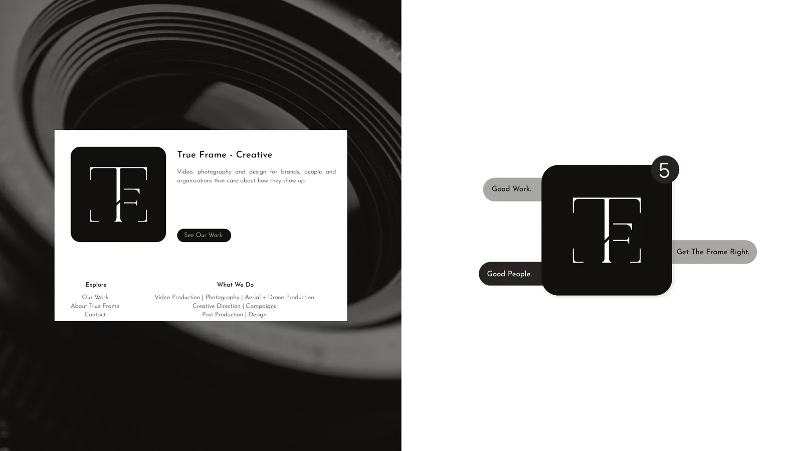 True Frame brand style guide, page 23