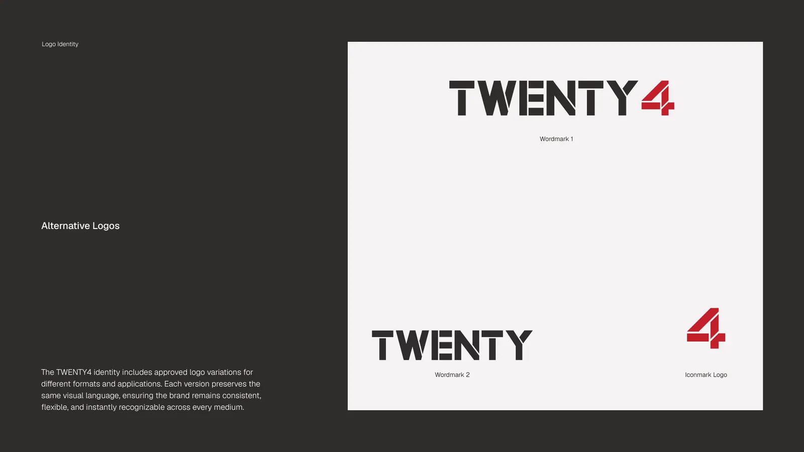 TWENTY4 brand style guide, page 14