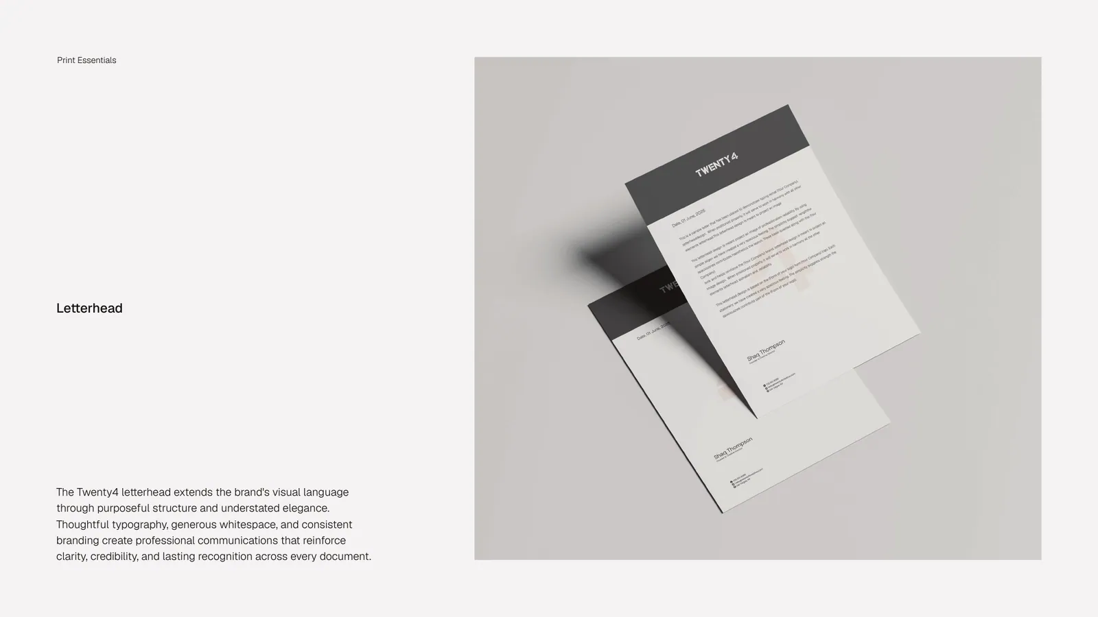 TWENTY4 brand style guide, page 34