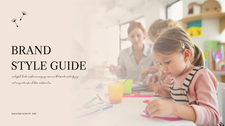 Two Kids brand style guide cover