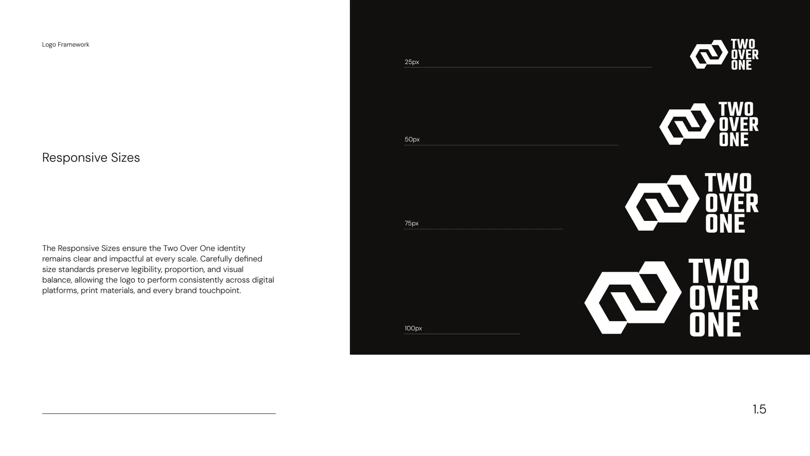 Two Over One brand style guide, page 12