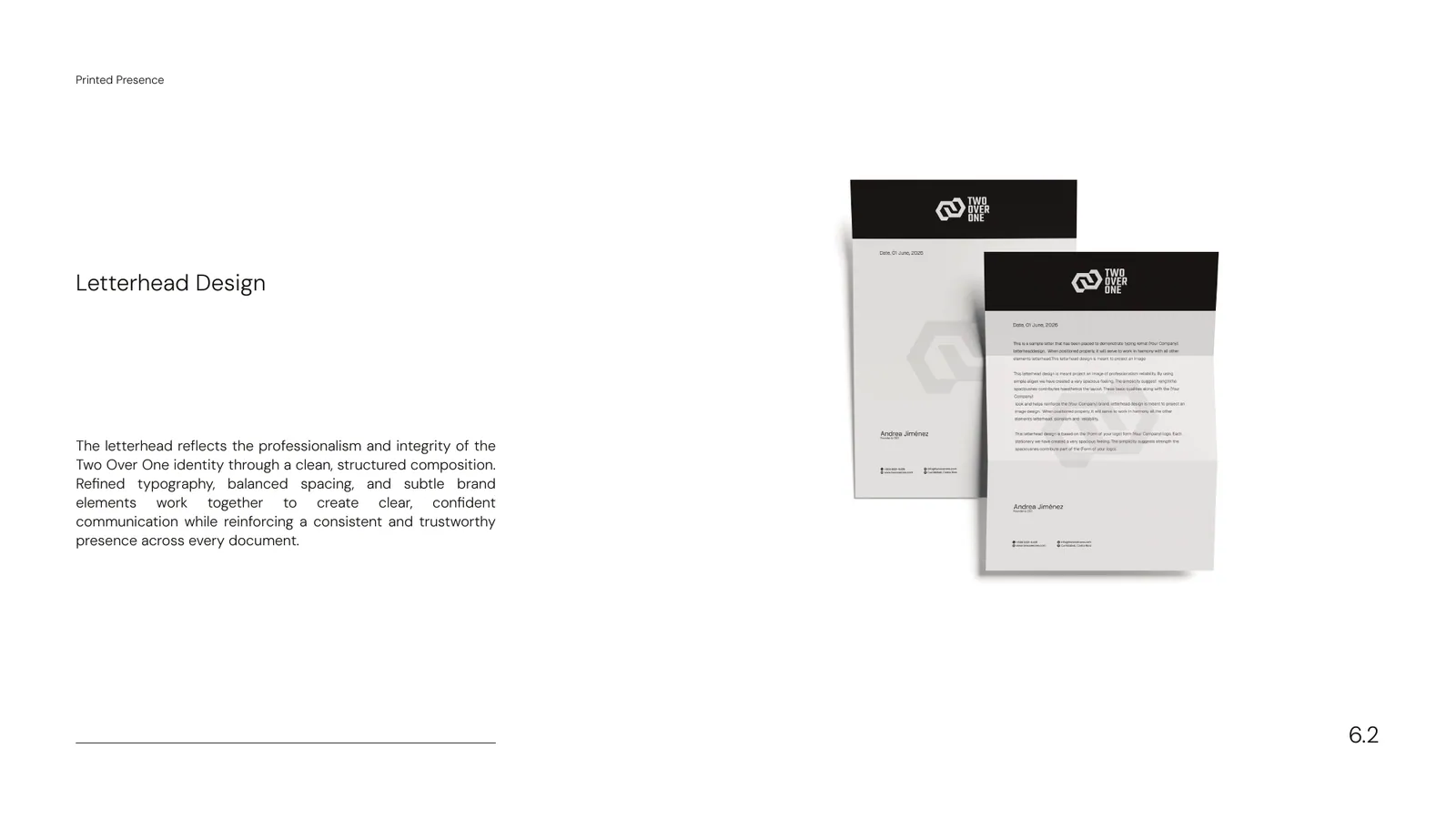 Two Over One brand style guide, page 31