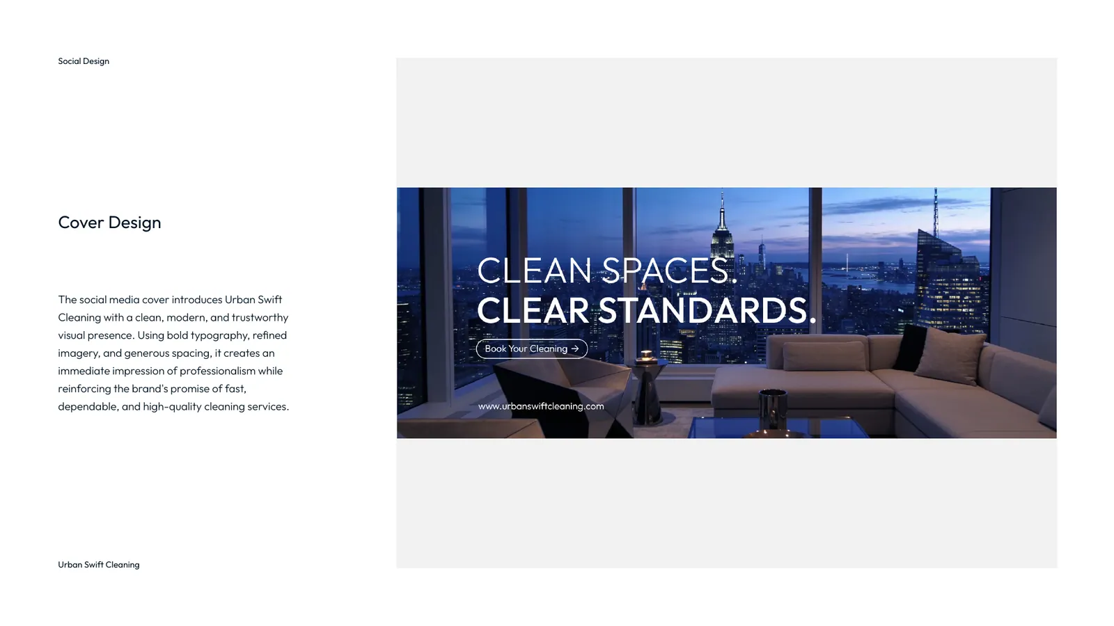 Urban Swift Cleaning brand style guide, page 30