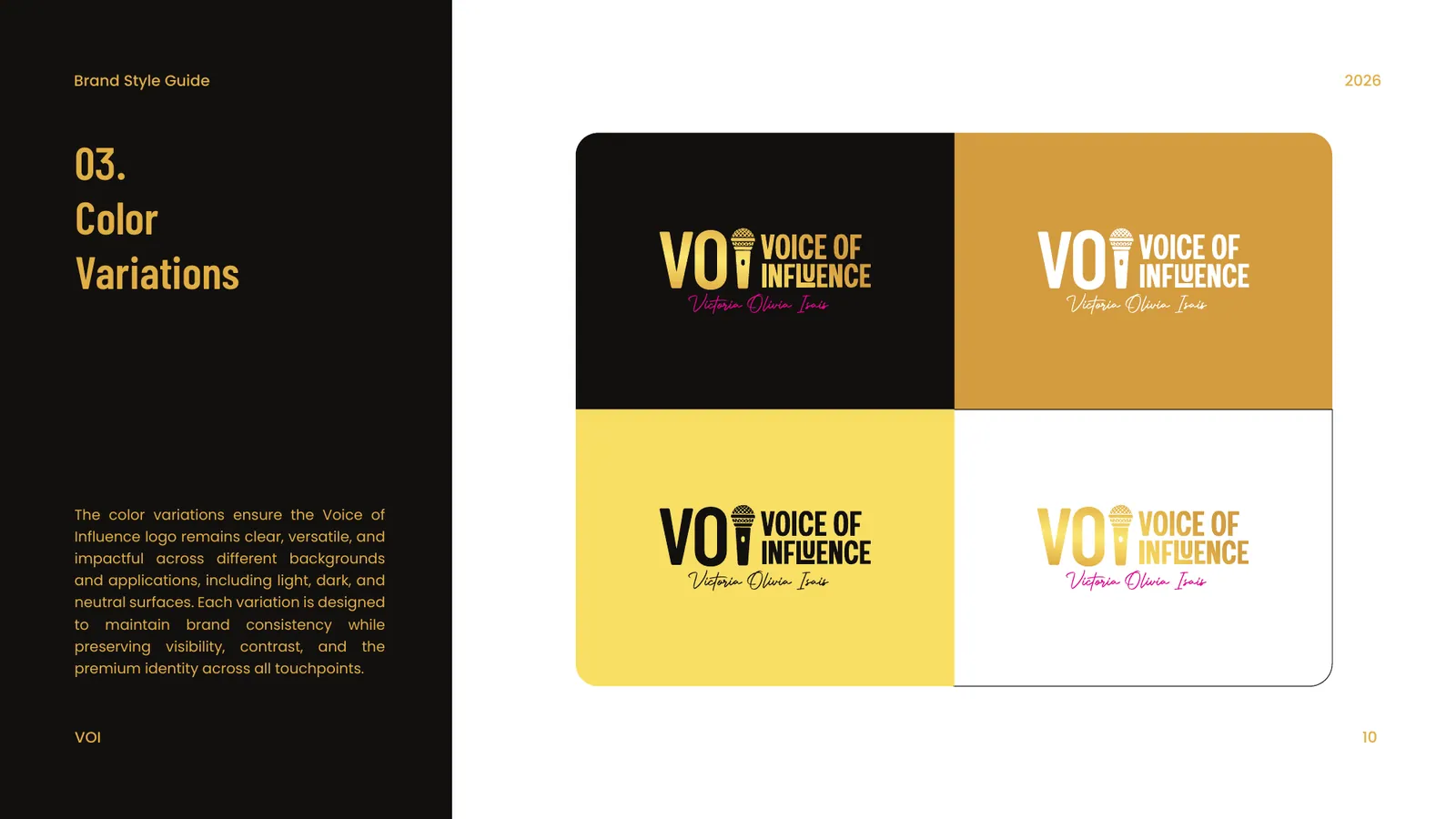 VOI brand style guide, page 10