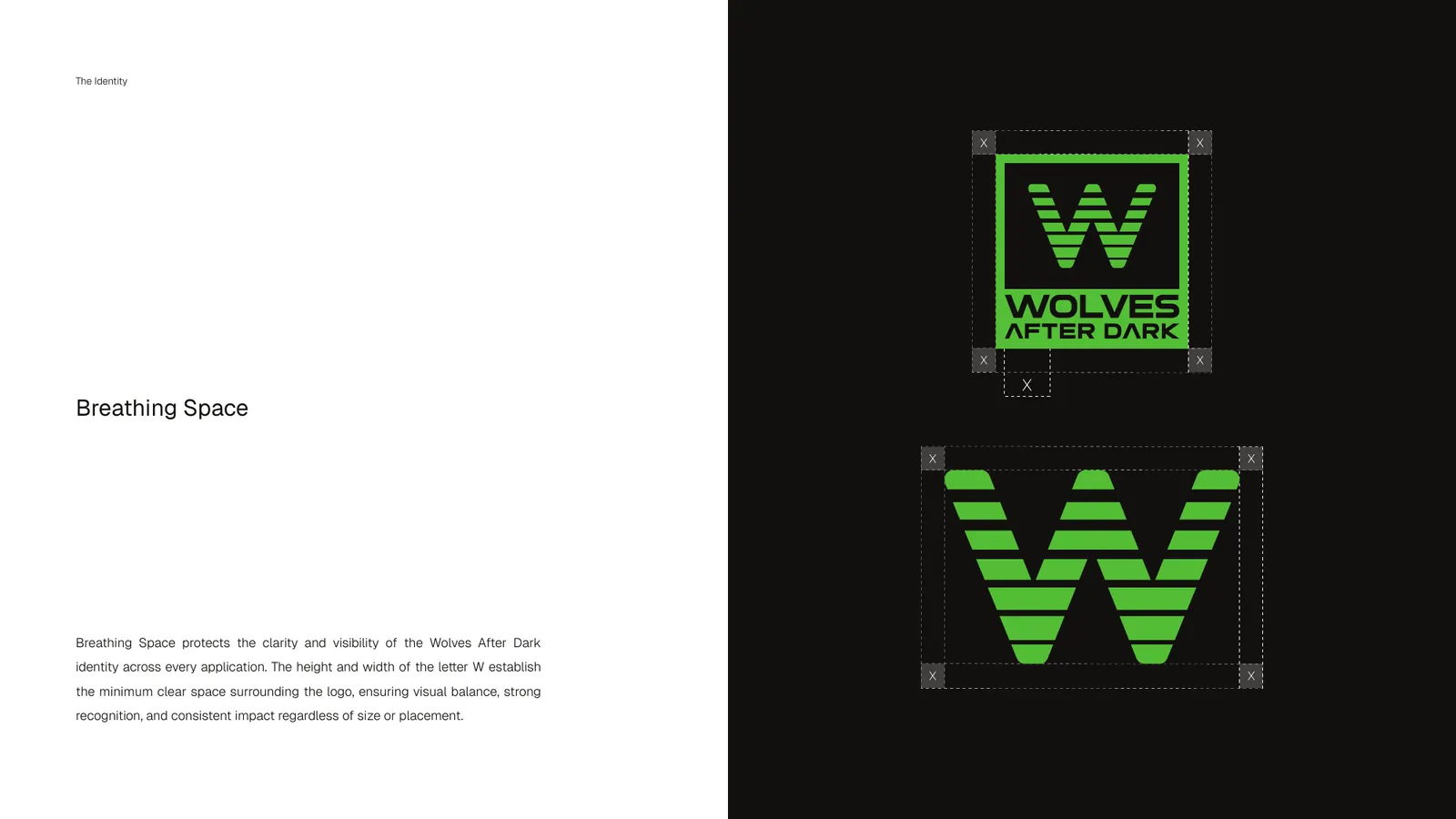 Wolves After Dark brand style guide, page 13