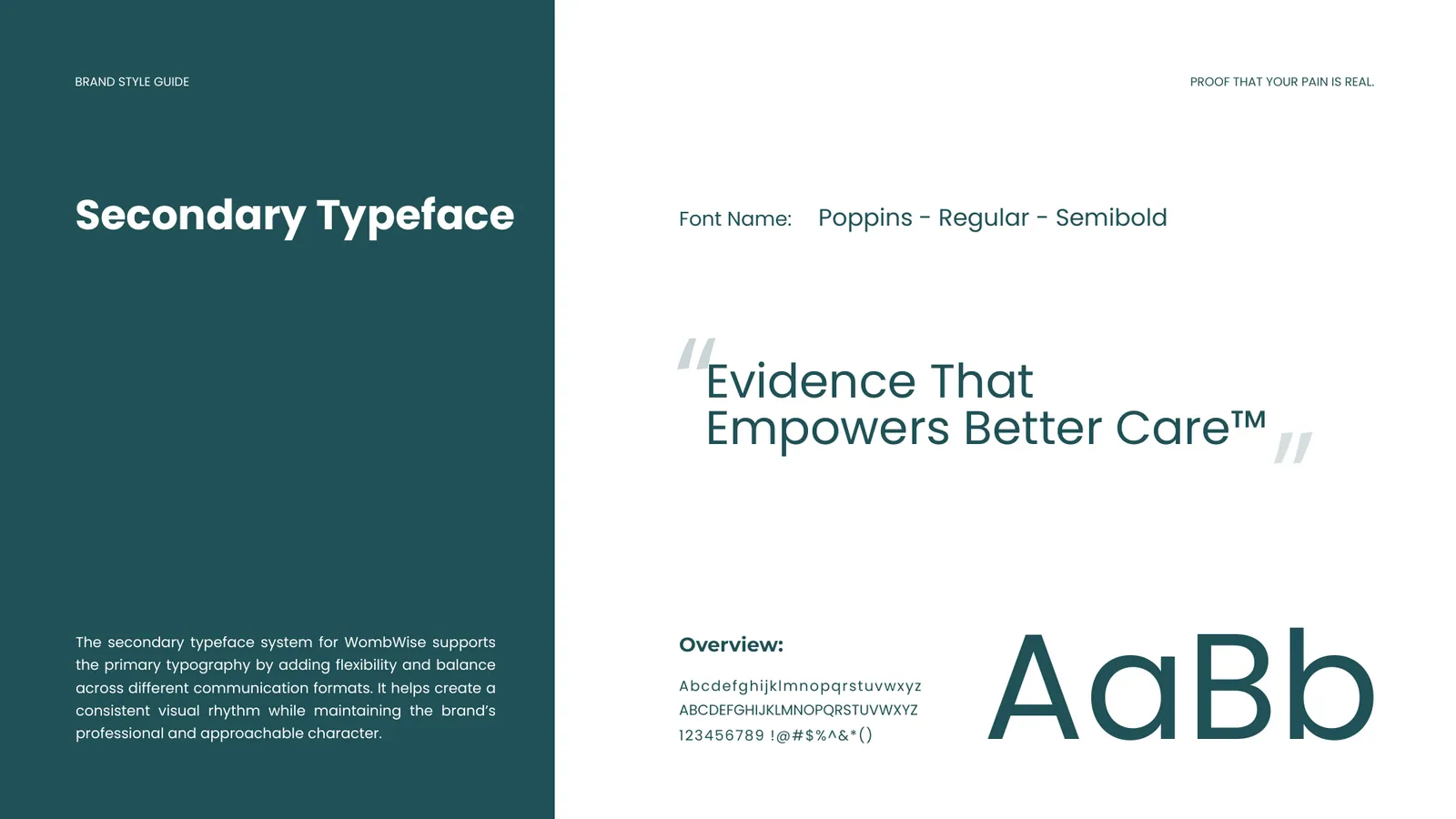 WombWise brand style guide, page 18