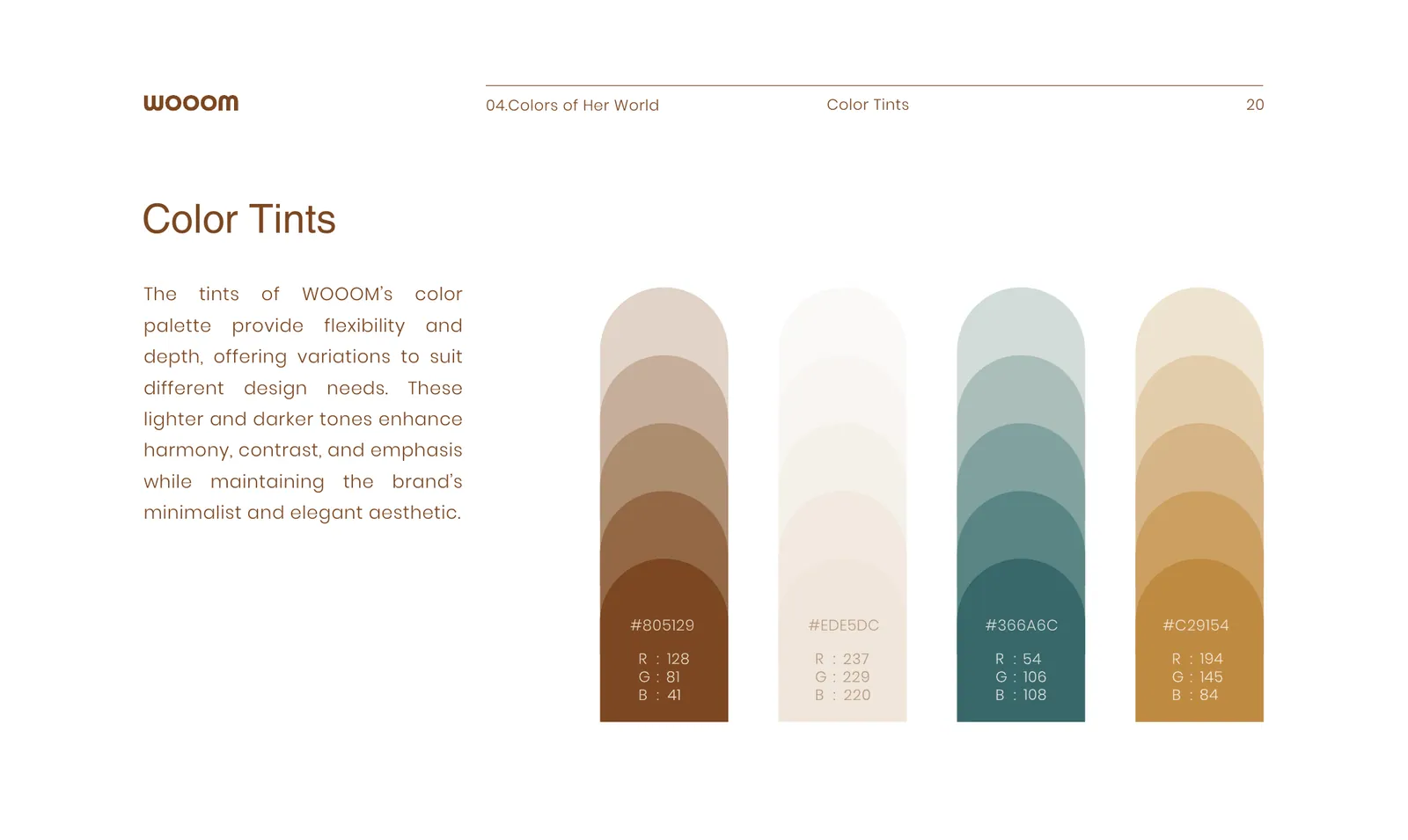 Wooom brand identity, page 22