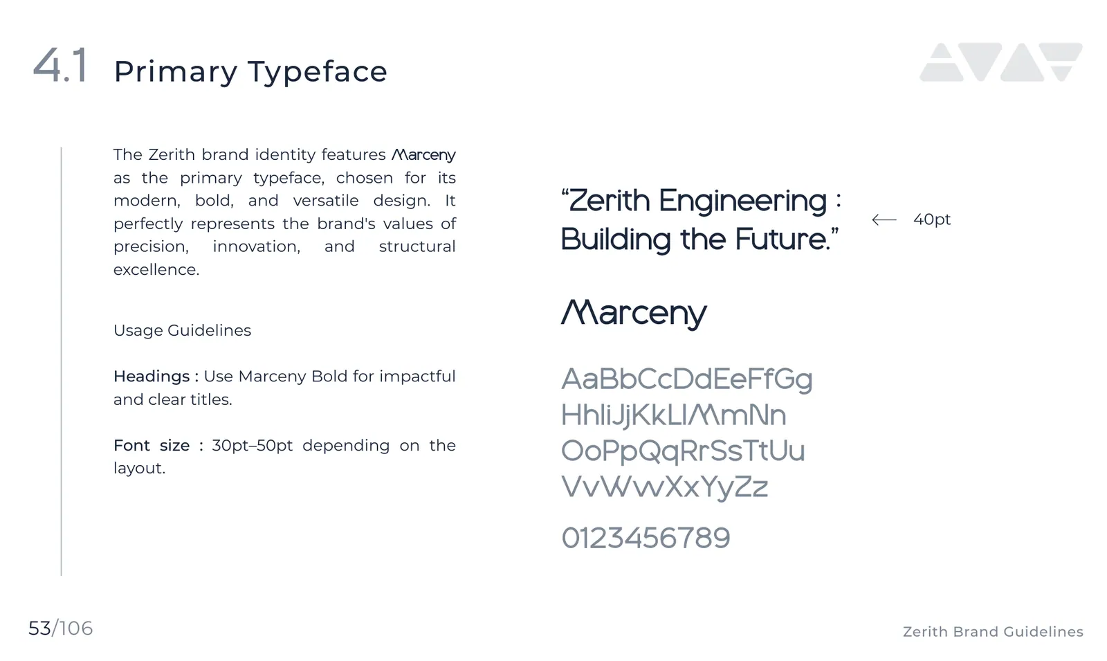 Zerith Engineering brand identity, page 54