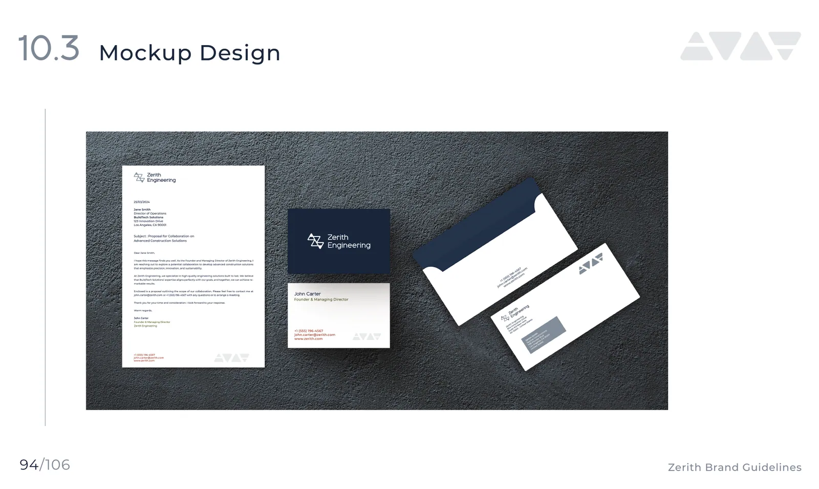 Zerith Engineering brand identity, page 95
